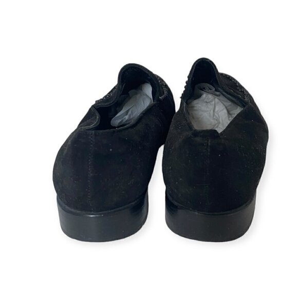 Vintage French Accessoire Diffusion Black suede loafer, Size 38.5EU,‎ beads - Picture 6 of 13